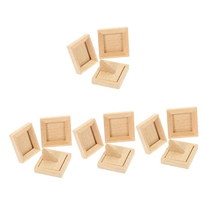 ibasenice 12 Pcs Dollhouse Photo Frame Miniture Decoration Bulk Picture Frames Jewelry Display Stand Decorative Mini Frame Miniature Picture Frame