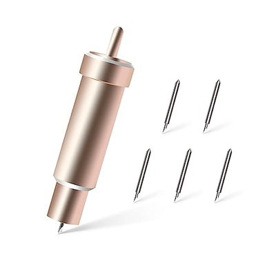 Premium Deep Cut Housing and Blades, karmiero Fine Point Cut Housing + 5Pcs Deep Point Blades, Cutting Thick Materials for Cricut Maker and Explore