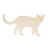 TEHAUX Unfinished Wood Cutouts Wood Chips for Crafts Unfinished Wood Ornaments Wooden red Deer Graffiti TEHAUX