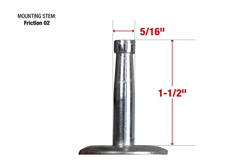 Shepherd Hardware 9418 2-Inch Office Chair Caster, Twin Wheel, 5/16-Inch Stem Diameter, 75-lb Load Capacity, 2-Pack, Black Shepherd Hardware