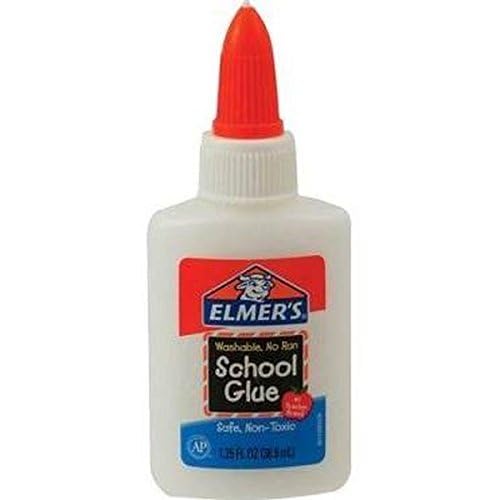 Elmer's E301 School Glue, Washable No-Run, 1.25 Ounces (Pack of 12) Elmer's