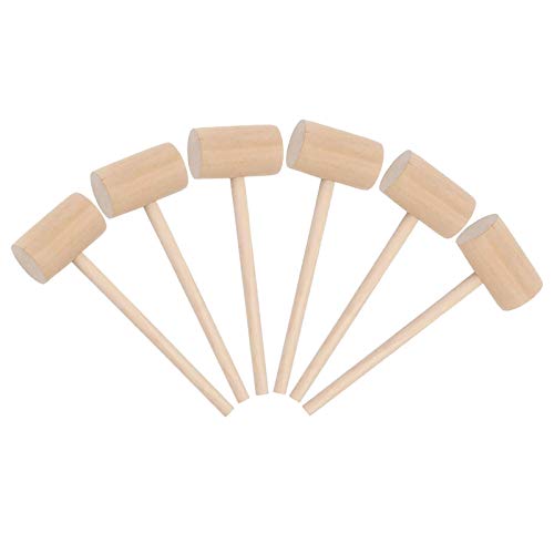 Wooden Hammers Nature Wood Mallets Seafood Lobster Crab Chocolate Beating Mallets 12pcs - WoodArtSupply