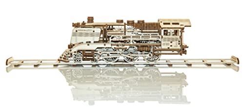 3D Wooden Train Model Kit for Adults – Elegant Laser Cut Mechanical Puzzle by WOODEN.CITY - WoodArtSupply