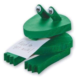 Unfinished Frog Note Holder, Unassembled
