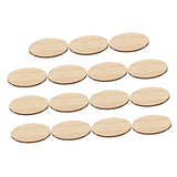 Operitacx 30 Pcs Round Bamboo Unfinished Round Chips Unfinished Wooden Cutouts Wood Slice Ornaments Unfinished Wooden Slices Blank Cds Kids Painting Operitacx