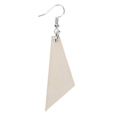 60 Pieces Unfinished Wooden Earrings Blank, Teardrop Tapered Round Earrings Pendants with 60 Pieces Earring Hooks and 60 Pieces Jump Rings for HERCHR