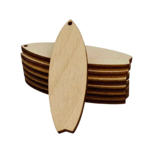 12 pieces 2" SurfBoards Unfinished Wood Laser Cutout Solid Surf Board Dangle Earring Jewelry Blanks Shape Crafts Made in Texas (2" Surf Boards 12 Texan Wood Crafts