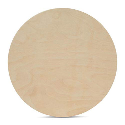 Wood Circles 18 inch 1/2 inch Thick, Unfinished Birch Plaques, Pack of 1 18 inch Wood Circle for Crafts and Blank Sign Rounds, by Woodpeckers - WoodArtSupply