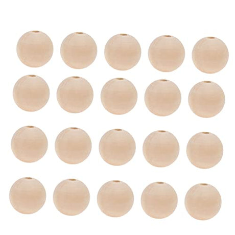 Gogogmee 50pcs Log Dispersion Beads Round Wood Spacer Beads Unfinished Spacer Beads Jewelry Making Rustic Garland Wood Loose Spacer Round Spacer Gogogmee