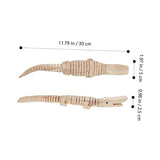Vaguelly 5pcs DIY Wood Toy Painting Realistic Crocodile Plaything Small Crocodile Model Wood Crocodile Model Toy for Kids Students Handcraft Vaguelly