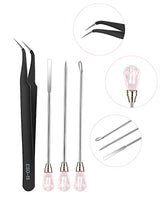 11 Pcs Resin Spoon Tools Kit-Metal Stir Sticks Resin Spoons Poke Needle with Anti-Static Stainless Steel Precision Tweezers Set for Resin MSDADA