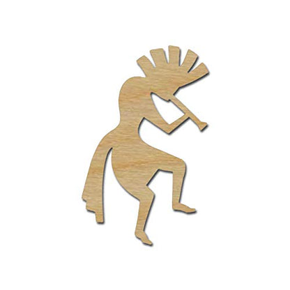 Artistic Craft Supply Kokopelli Shape Unfinished Wood Cut Outs Dancing Man 3" Inch 6 Pieces KOK03-06