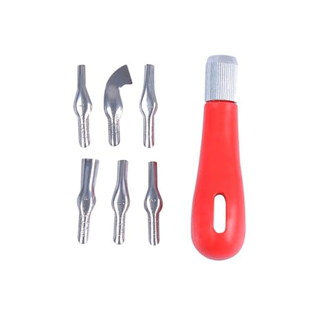 Stamp Making Kit for Adults Stamp Carving Tool Set Wood Carving Kit Carving Tool with 6 Blades Rubber Stamp Making Tools for Printmaking and DIY BRBASAP