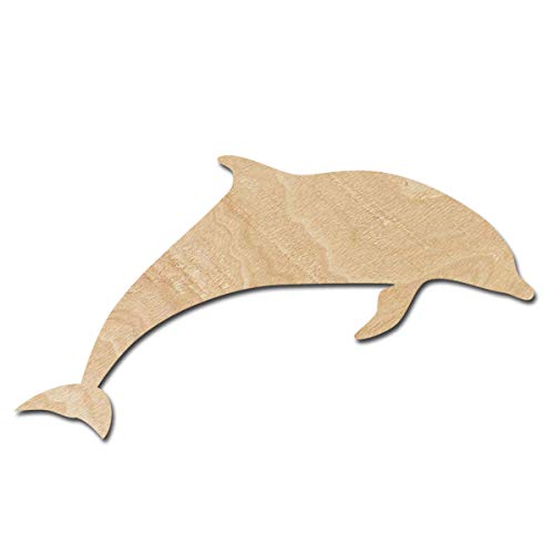Dolphin Wooden Cutouts for crafts, Laser Cut Wood Shapes 5mm thick Baltic Birch Wood, Multiple Sizes Available Elliefont Styles