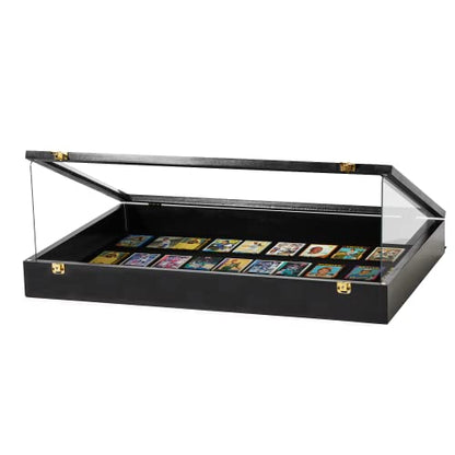 PENNZONI Trade Show Display Portable Case, Clear Acrylic Box for Pastry Display, Display Case for Exhibits w/Acrylic Side Guards | Black with Black - WoodArtSupply