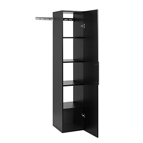 Prepac HangUps 15 in Narrow Garage Storage Cabinet, W x 72" H x 16" D, Black Prepac