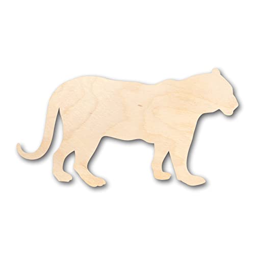 Unfinished Wood Lioness Shape - Africa - Craft - up to 36" DIY 6" / 1/8" - WoodArtSupply