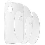 3pcs Acrylic Paint Palette Clear Art Palette for Adults & Kids, Transparent Non-Stick Oil Paint Palette with Protective Kraft for DIY Craft Art SEONHOKEEN