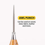 General Tools Scratch Awl Tool with Hardwood Handle - Scribe, Layout Work, & Piercing Wood - Alloy Steel Blade General Tools