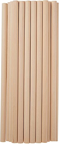 Pinehurst Crafts 1/2 Inch x 12 Inch Unfinished Wooden Dowel Rods, Perfect for DIY Crafts & Macrame, Made in USA, Pack of 10 Pinehurst Crafts