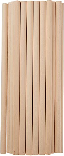 Pinehurst Crafts 1/2 Inch x 12 Inch Unfinished Wooden Dowel Rods, Perfect for DIY Crafts & Macrame, Made in USA, Pack of 10