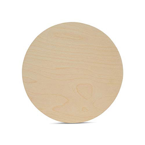 Wood Circles 8 inch, 1/4 Inch Thick, Birch Plywood Discs, Pack of 3 Unfinished Wood Circles for Crafts, Wood Rounds by Woodpeckers - WoodArtSupply