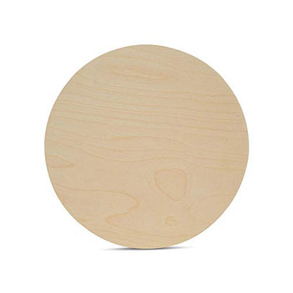 Wood Circles 8 inch, 1/4 Inch Thick, Birch Plywood Discs, Pack of 3 Unfinished Wood Circles for Crafts, Wood Rounds by Woodpeckers - WoodArtSupply