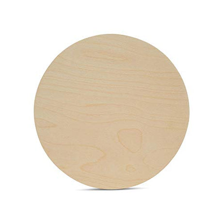 Wood Circles 8 inch, 1/4 Inch Thick, Birch Plywood Discs, Pack of 3 Unfinished Wood Circles for Crafts, Wood Rounds by Woodpeckers Woodpeckers