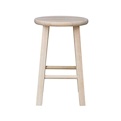 International Concepts 18-Inch Round Top Stool, Unfinished IC International Concepts