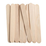 [100 Count] Jumbo 6 Inch Wooden Multi-Purpose Popsicle Sticks,Craft, ICES, Ice Cream, Wax, Waxing, Tongue Depressor Wood Sticks GUSTO