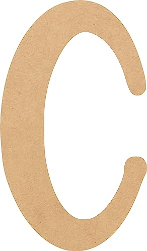 Small Wooden Letters 1 Inch C for Crafts,Unfinished Jacklin Letter Cutout, Tiny Blank Paintable DIY Shape, Wall Hanging Alphabets - WoodArtSupply