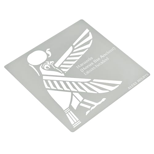 Aleks Melnyk No.443 Metal Stencil, Ancient Egypt, Haroeris, Horus The Ancient, Scarabaeus, Egyptian Religion, Small Stencil, 1 PC, Template for Wood Aleks Melnyk