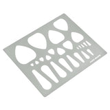 Aleks Melnyk #205 Metal Stencil for Jewelry, Shape Earring Teardrops Cutouts Stencil, Lapidary Template for Cabochons, Tear Drop, Jewelry making - WoodArtSupply