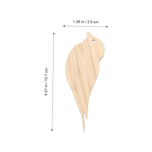 FUNOMOCYA 6pcs Blank Bamboo Bookmark DIY Craft Bookmark Tag Blank Cardstock Bookmarks Unfinished Bookmarkers DIY Blank Bookmarks Present Labels Book FUNOMOCYA