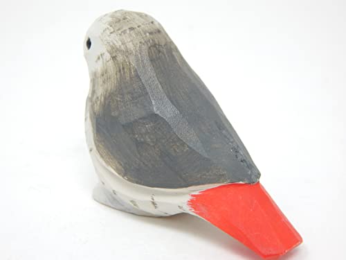 Selsela Grey African Parrot Wood Ornament Bird Hanging Animal Figurine Handmade Carved Decoration Selsela