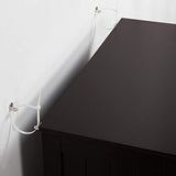 Yaheetech Bathroom Floor Cabinet, Modern Storage Freestanding Organizer Cabinet with Adjustable Shelves & Double Doors, 3-Tier Home Living Room Yaheetech