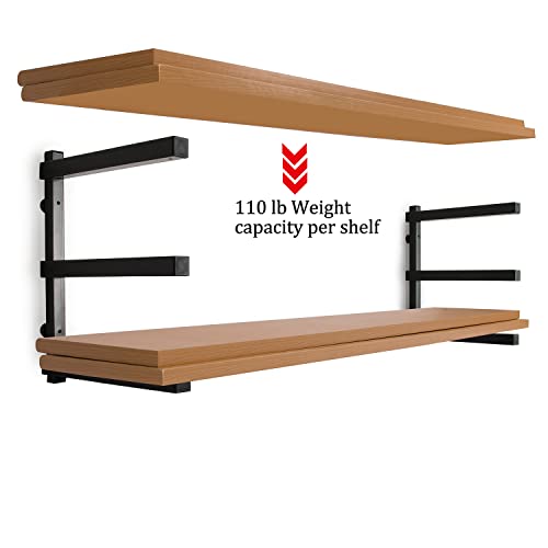 CLEAR STYLE Lumber Storage Rack and Wood Organizer Heavy Duty Metal Rack with 3-Level Wall Mount Levels up to 360LBS Perfect for Garage Storage 1 CLEAR STYLE