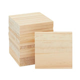 15-Pack Unfinished 3x3 Wood Squares for Crafts, Blank Wood Wooden Tiles for Wood Burning, DIY Supplies, Coasters, Cutouts, Engraving Bright Creations