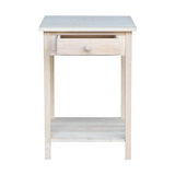 International Concepts Hampton Bedside Table Unfinished IC International Concepts