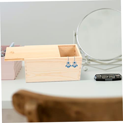 Anneome Box Box Pull Out Wooden Box Retro Decor Large Storage Bins Trinket Case Tray Decor Jewlery Trays Sundries Storage Case Decorative Boxes Anneome