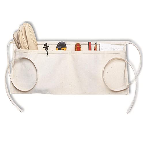 Clc Custom Leathercraft C6 Canvas Waist Apron Two Pocket, Unisex Adult, White Custom Leathercraft
