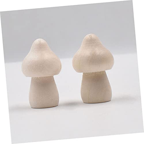 FUNOMOCYA 40pcs Wooden Fruit Ornaments Natural Unfinished Mushrooms DIY Unpainted Mushroom for Crafts Kids Unfinished Mushroom Kids Paint Mushroom FUNOMOCYA