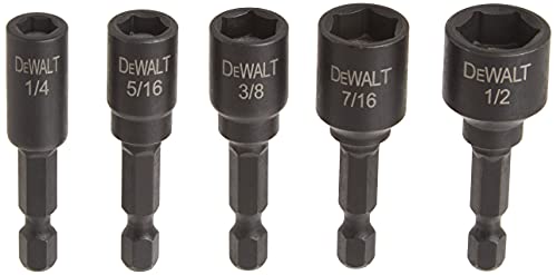 DEWALT Nut Driver Set, Impact Ready, Magnetic, 5-Piece (DW2235IR) - WoodArtSupply