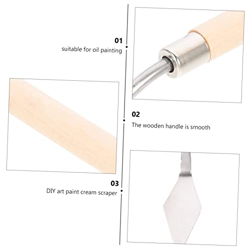 ibasenice 5pcs Art Scraper Metal Spatula Metal Tray Stainless Steel Spatula Metallic Spray Paint Spray Paint for Metal Drawing Scrapers Art Painting ibasenice