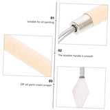 ibasenice 5pcs Art Scraper Metal Spatula Metal Tray Stainless Steel Spatula Metallic Spray Paint Spray Paint for Metal Drawing Scrapers Art Painting ibasenice