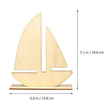 EXCEART 10 Pcs Unfinished Wooden Sailboat Models Nautical Wood Cutouts Nautical Ocean Theme Sailboat Decor for Home School DIY Crafts Projects EXCEART