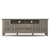 SIMPLIHOME Artisan SOLID WOOD Universal TV Media Stand, 72 inch Wide, Transitional, Living Room Entertainment Center, Storage Cabinet, for Flat SIMPLIHOME