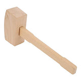 Wooden Mallet, 13.8'' Carpenter Wood Hammer Woodworking Carving Mallet, Manual Ice Hammer Mallet, Damage-Free Striking Tapping Hand Tool (L) Tyenaza