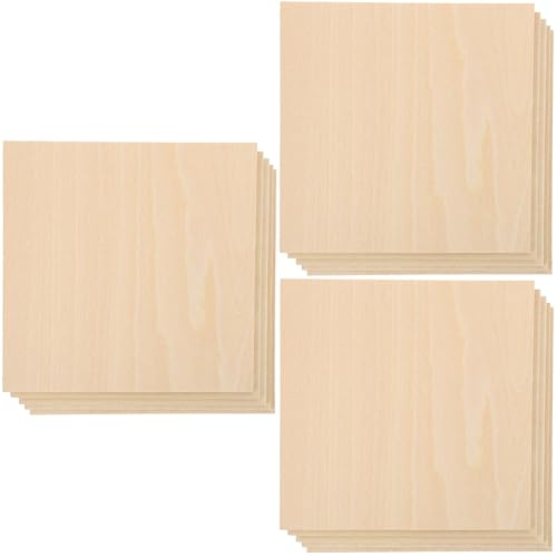 EXCEART 15 Pcs Board Unfinished Wooden Cutout Tile Cedar Grilling Planks Accessories for DIY Wooden Plank DIY Wood Panel Decor Sign Making Kit Wood