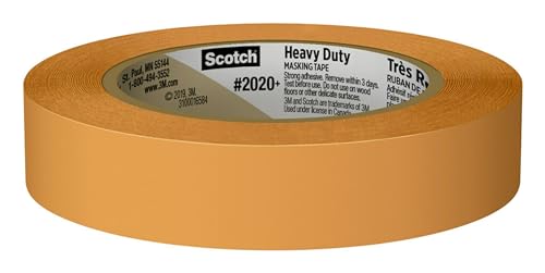 Scotch Heavy Duty Painter's Tape, 0.94 in x 60.1 yd, For Use On Vinyl, Carpet, Metal, & Plastic, Indoor & Outdoor Masking Tape, Bonds Aggressively, - WoodArtSupply